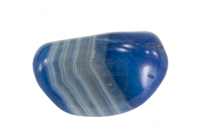 蓝玛瑙,石头,水晶,玉髓,矿物质,宝石,白色背景,背景分离,替代医药,半贵重宝石
