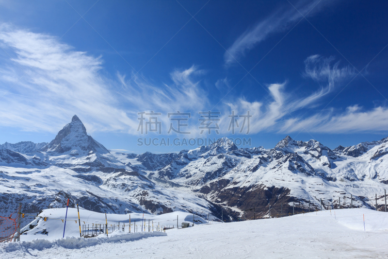 马特洪峰,云景,自然美,滑雪聚会,策尔马特,在上面,自然,风景,冬天,图像