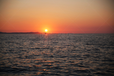 船,海洋,在上面,夏天,户外,天空,夜晚,自然,黄色,红色