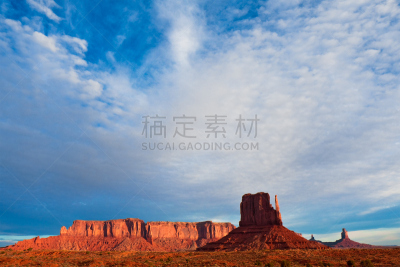 纪念碑山谷,黑云压城,在上面,天空,水平画幅,无人,早晨,岩层,户外,戏剧性的天空