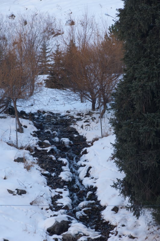 天山山脉,苏格兰高地,垂直画幅,度假胜地,夜晚,雪,无人,早晨,户外