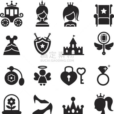 公主,绘画插图,计算机图标,矢量,舞台,王座,魔杖,图画书,可爱的,女婴