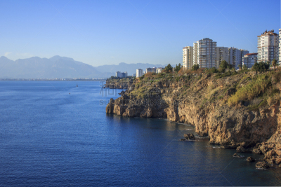 地中海,房屋,宁静,蓝色,山,安塔利亚省,土耳其,环境,天气,海岸线