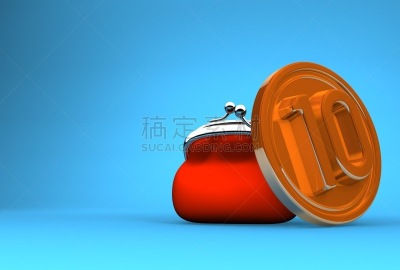 零钱包,留白,青绿色,吝啬的,储蓄,水平画幅,绘画插图,金融,金融和经济,计算机制图