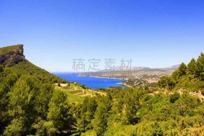 卡西斯,风景,海湾,路,海上航道,拉西奥达特,蓝色的海湾,马赛,蔚蓝海岸地区,公园