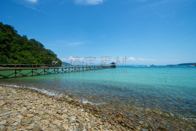 沙巴州,马来西亚,海滩,岛,自然,天空,水平画幅,哥打基纳巴卢,蓝色,夏天