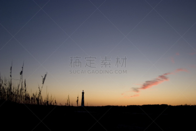 海特瑞斯灯塔,天空,北卡罗来纳,海特瑞斯角,水平画幅,无人,当地著名景点,大西洋,户外,灯塔楼