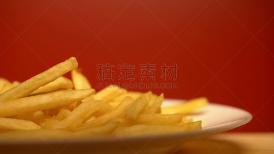 风险,健康保健,炸薯条,红色背景,脆,分离着色,快餐,转基因,清新,碳水化合物