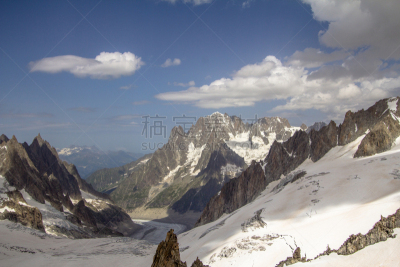勃朗峰,天空,风,库尔马耶乌尔,水平画幅,雪,高级定制服装,无人,迷迪,巨大的