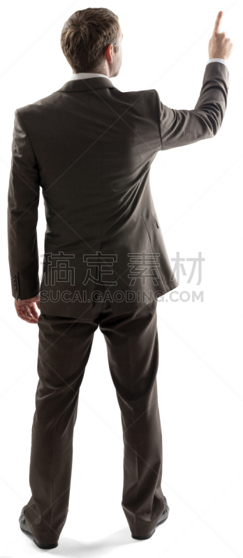 男商人,背面视角,留白,垂直画幅,套装,男性,仅男人,仅成年人,白领,青年人