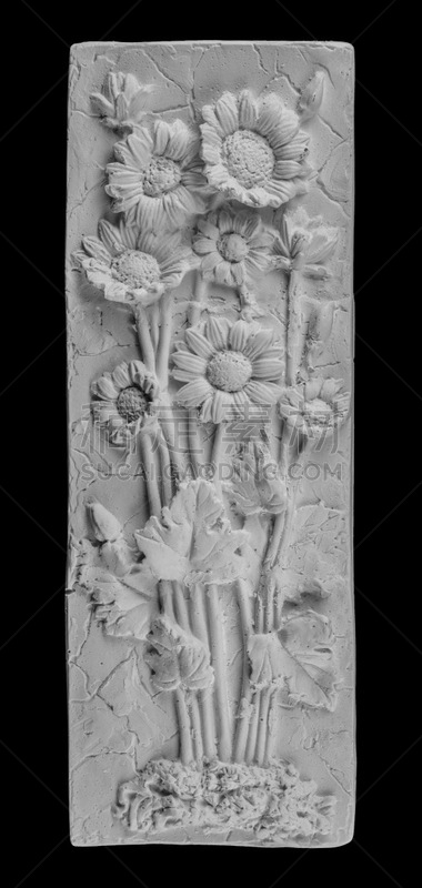 灰膏,花纹,背景,分离着色,平衡折角灯,垂直画幅,白灰泥,古董,艺术,荷花