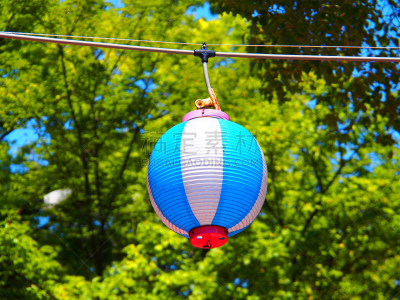 夏天,传统节日,纸灯笼,电缆,天空,台阶,公园,灯笼,水平画幅,户外