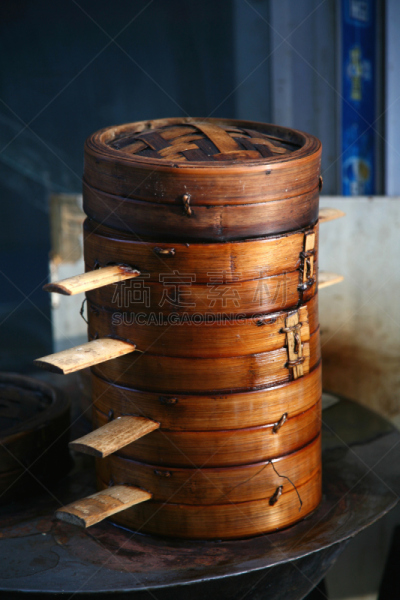 蒸锅,点心,饺子,竹子,木制,垂直画幅,饮食,食品,厨房器具