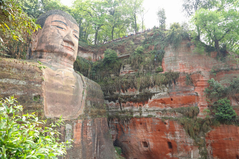 乐山大佛,乐山,大菩萨,雕像,世界遗产,石材,佛教,旅游目的地,水平画幅,无人