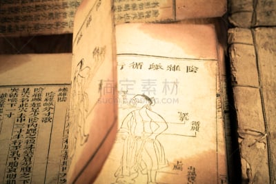 清朝,过时的,书,草药,易经,中医,针灸,图腾柱,道教
