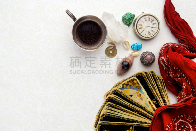 古老的,塔罗牌,算命先生,水晶治疗,礼拜,护身符,半贵重宝石,女巫,巫术,羊皮纸