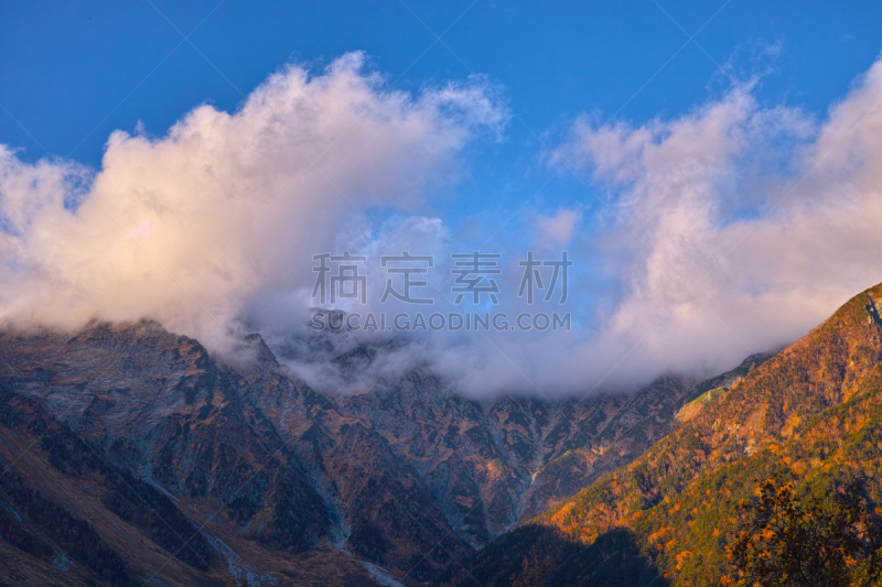 山脉,松本,日本阿尔卑斯山脉,天空,美,度假胜地,水平画幅,长野县,无人,东亚