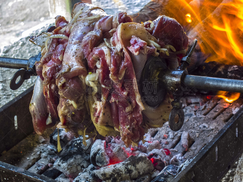 土耳其,烤肉架,肉,烤肉串,格子烤肉,传统,热,自然界的状态,食品,一个人