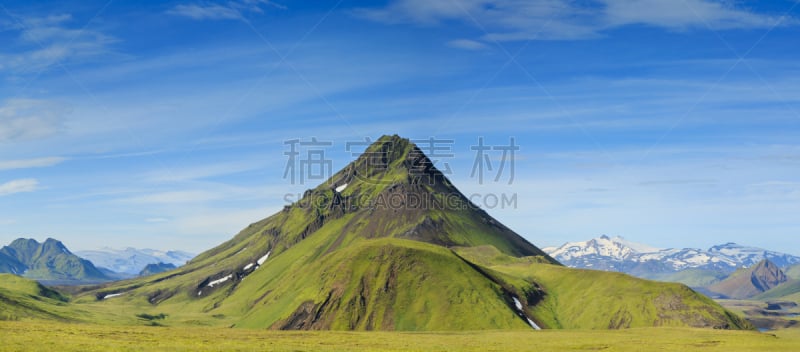 冰岛国,山脉,fjallabak nature reserve,兰德玛纳,天空,水平画幅,山,雪,无人,火山地形