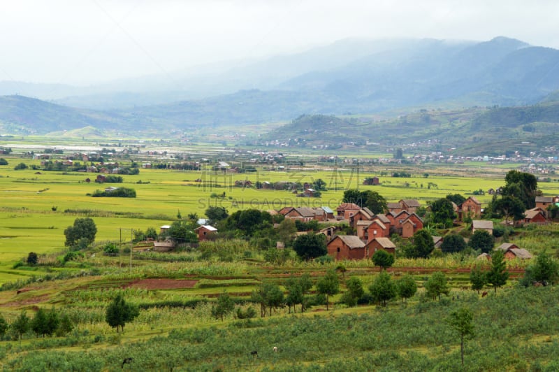 Paysages entre Antananarivo et Antsirabé Madagascar