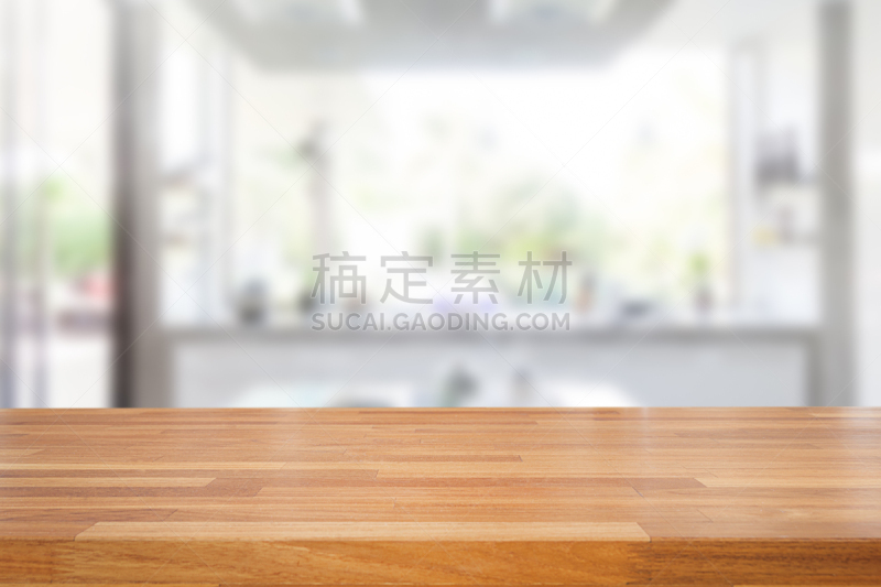 空的,桌子,木制,厨房,背景,运动模糊,褐色,水平画幅,无人,抽油烟机