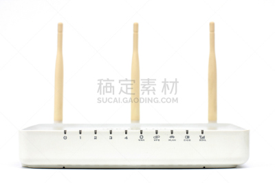 前面,网线插头,白色背景,路由器,水平画幅,易接近性,无人,无线应用协议,数据,摄影