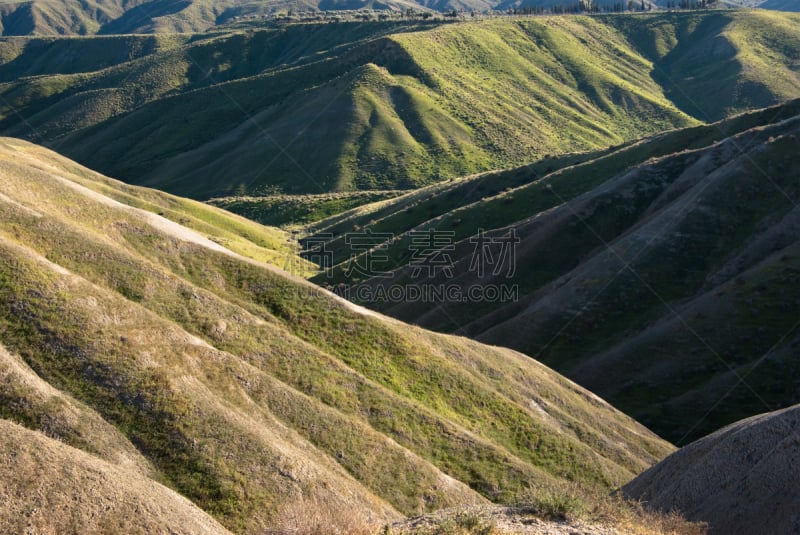 荒地,绿色,草,恩纳省,粘土,草原,水平画幅,山,无人,欧洲