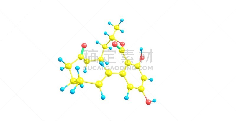 白色,分子结构,分离着色,水平画幅,核对时间,无人,绘画插图,白色背景,毒枝菌素,科学