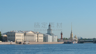 夏天,都市风景,俄罗斯,圣彼得堡,涅瓦河,水,水平画幅,古老的,古典式
