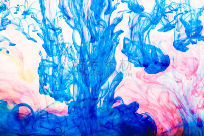 水,抽象,背景,艺术,水平画幅,无人,墨水,湿,烟,特写