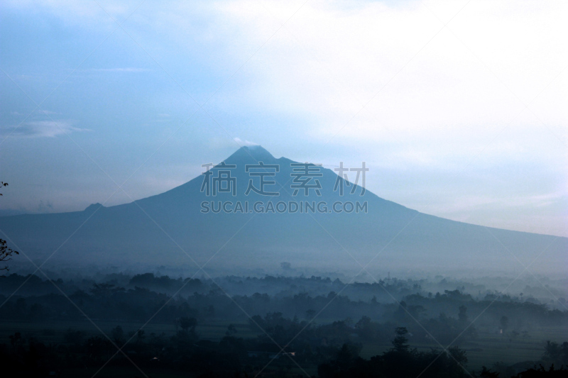 墨拉皮火山,山,日惹特区,火山,水平画幅,黎明,无人,2015年,户外,印度尼西亚