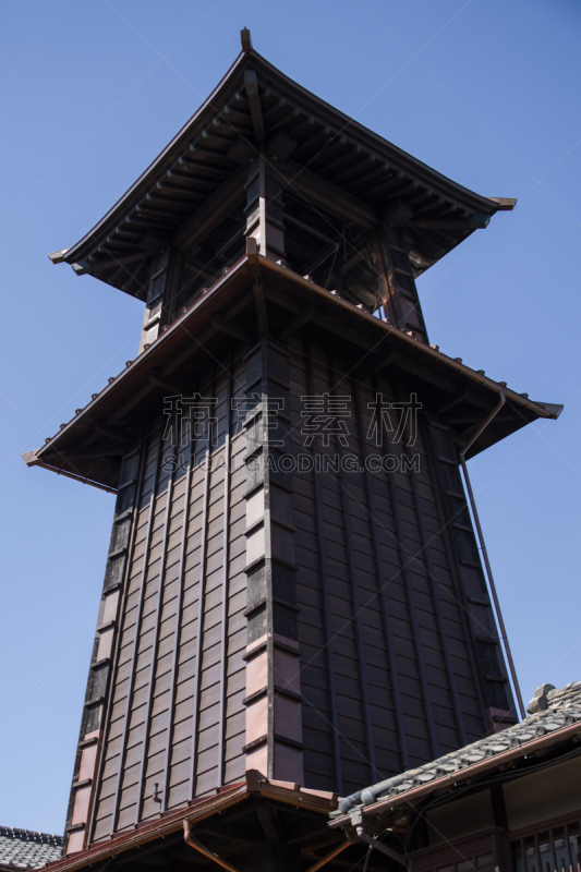 川越,古城,日本,甘蔗,钟楼,崎玉县,垂直画幅,木制,无人,摄影