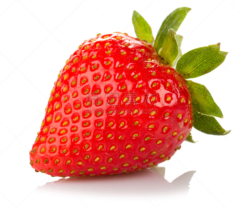 草莓,水平画幅,水果,无人,色彩鲜艳,浆果,有机食品,白色背景,熟的,背景分离