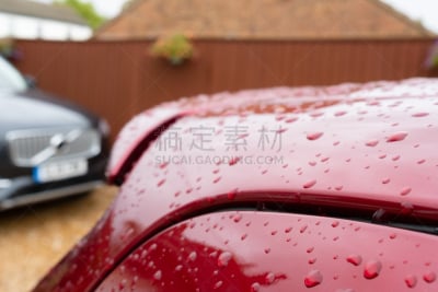 汽车,屋顶,汽车尾翼,浅的,水滴,新的,水,多功能车,替代燃料汽车,停车场