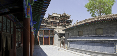 道教,神殿,全景,寺庙,宝塔,远古的,传统,宁夏回族自治区,孔子