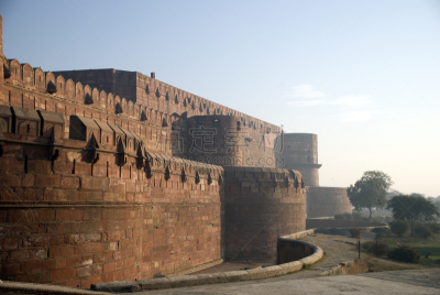 阿格拉城堡,印度,akbar the great,固特异,新德里,阿格拉,德里,纪念碑,水平画幅,墙