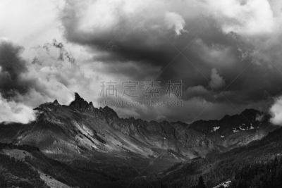 暴风雨,山脉,山,斯奈佛尔斯山脉,美国,水平画幅,地形,无人,原野,户外
