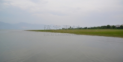 甘肃省,中国,海岸线,平坦的,水库,黄河,著名自然景观,中国西北部,水面,水生植物