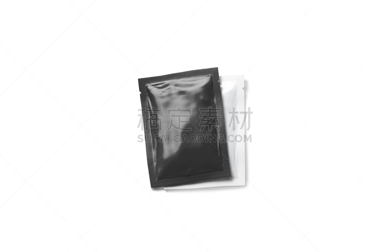空白的,小包,黑白图片,分离着色,茶,一次性物品,剪贴路径,空的,凝胶包,椒类食物
