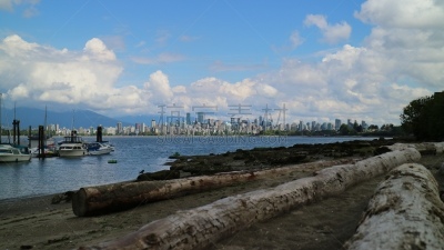 耶利哥海滩,加拿大,城市天际线,市区,温哥华,看风景,自然,水,水平画幅,无人