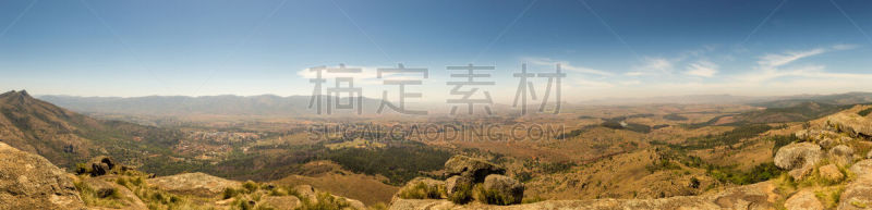 斯威士兰,南美大草原,山,地形,全景,尼瓦恩野生动物保护区,萨凡纳港市,观测点,偏远地区,天空