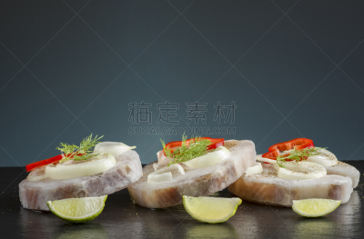 鲨鱼,蔬菜,牛排,冻结的,大鲈鱼,大比目鱼,法国小牛排,餐具,格子烤肉,水平画幅