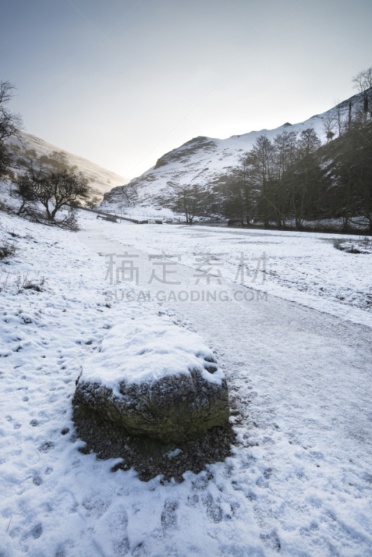 雪,冬天,河流,森林,流水,佤族,地形,鸽河,达夫代尔,峰区国家公园