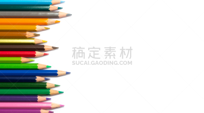 彩色铅笔,成一排,白色背景,校友团聚,成人教育,蜡笔,色板,学校用品,艺术,水平画幅