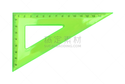 科学,三角板,绿色,三角铁,分离着色,办公室,水平画幅,形状,无人,塑胶