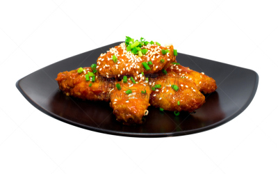 酱汁,炸鸡,水牛城辣鸡翅,韩国食物,饮食,水平画幅,开胃品,膳食,动物身体部位,翅膀
