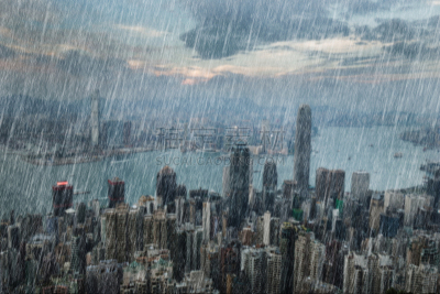 雨,城市,乌云,水,天空,暴风雨,气候,水平画幅,建筑,户外
