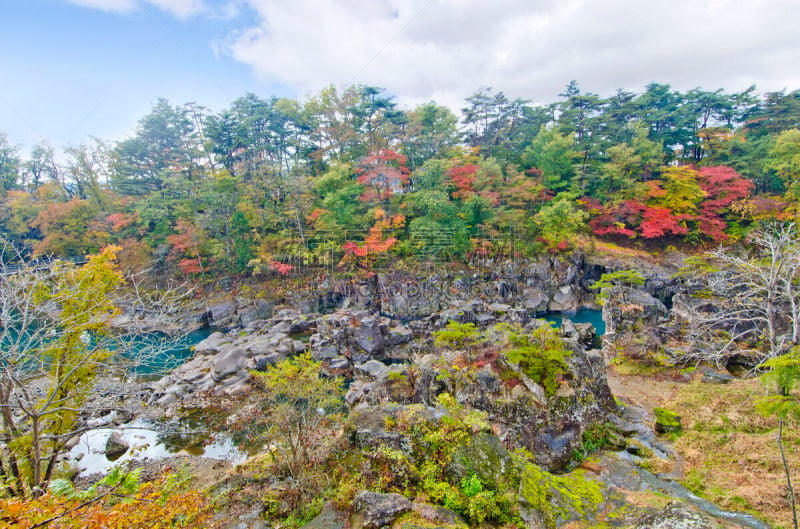 日本,岩手县,沟壑,旅行者,田园风光,地形,火山地形,户外,秋天,自然