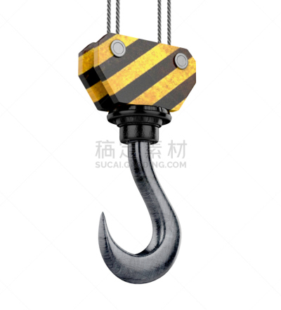起重机,三维图形,吊钩,分离着色,绘画插图,电缆绞车,钢缆,垂直画幅,车轮,重的