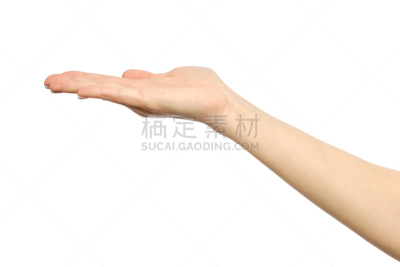 女人,手,手掌,白色,羊毛帽,分离着色,拉伸图像,留白,四肢,仅成年人